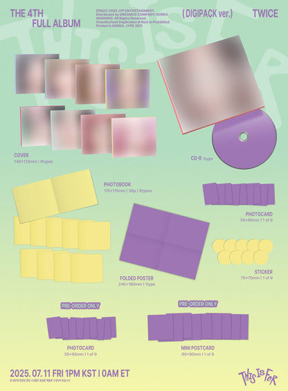 [PRE-ORDER] TWICE 4TH REGULAR ALBUM [THIS IS FOR/DIGIPACK VER.]
