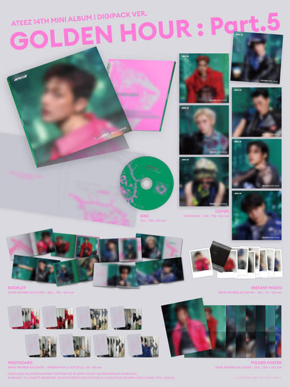 [PRE-ORDER] ATEEZ 14TH MINI ALBUM [GOLDEN HOUR : Part.5/DIGIPACK VER.]