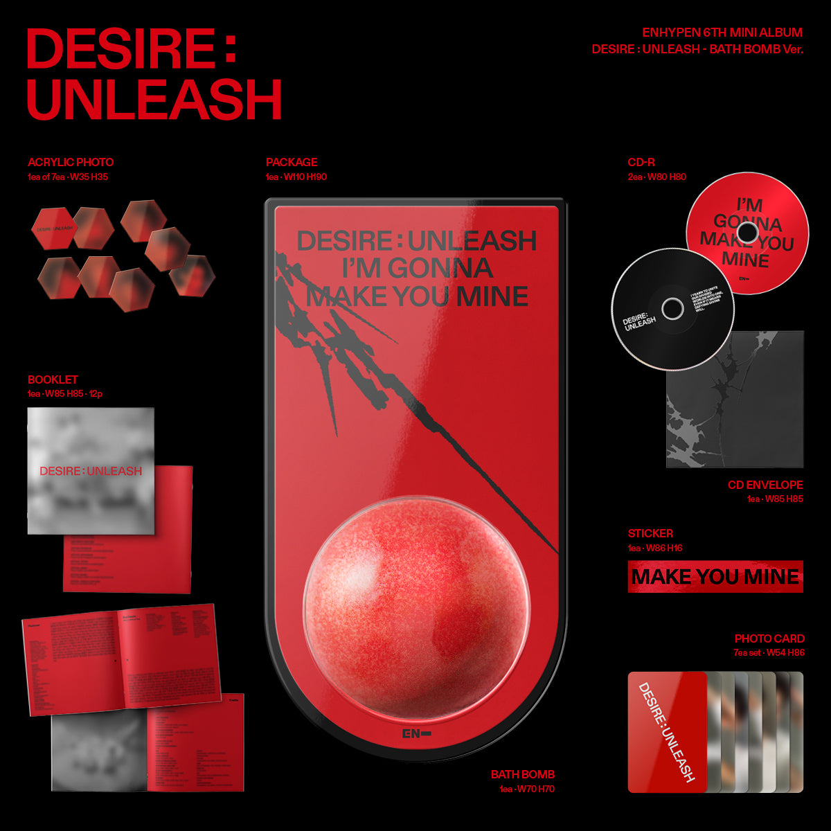 ENHYPEN 6TH MINI ALBUM [DESIRE : UNLEASH/BATH BOMB VER.] – Kawaii