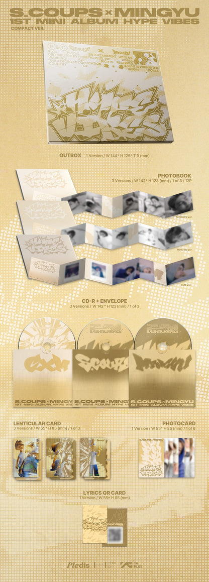 [PRE-ORDER] S.COUPSXMINGYU (SEVENTEEN) 1ST MINI ALBUM [HYPE VIBES/COMPACT VER.]