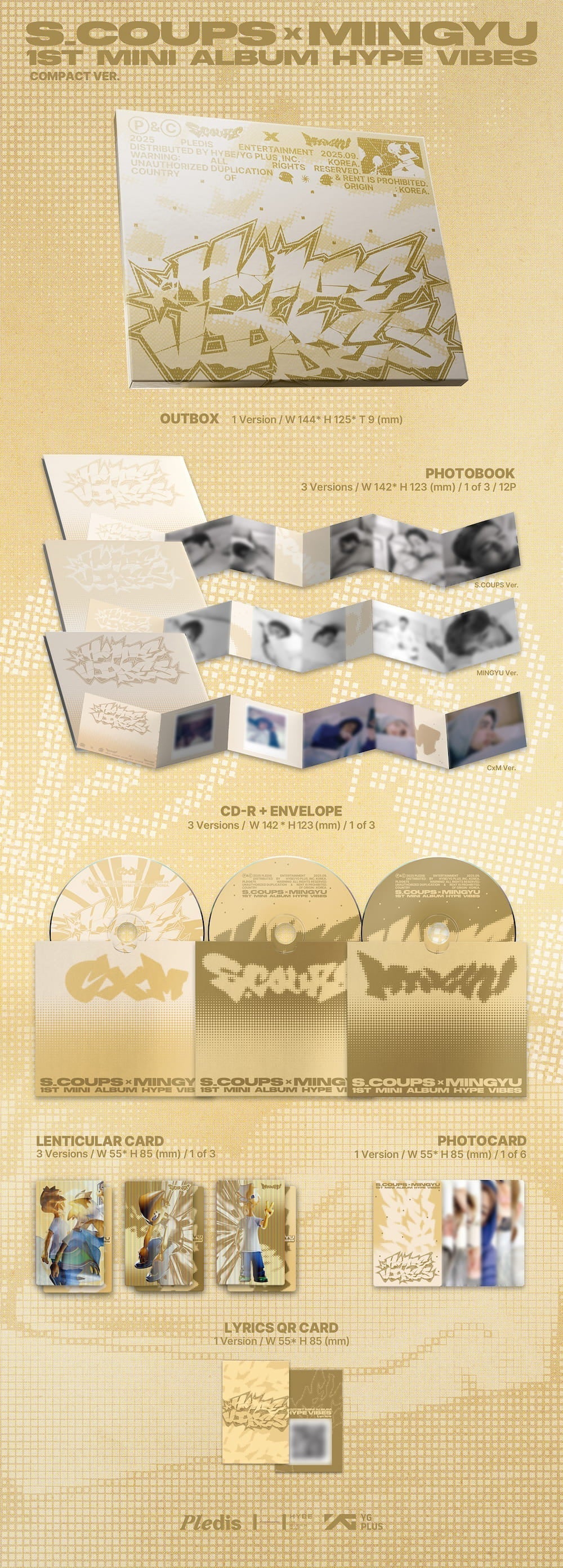 [MAKESTAR EXCLUSIVE] S.COUPSXMINGYU (SEVENTEEN) 1ST MINI ALBUM [HYPE VIBES/COMPACT VER.] product image