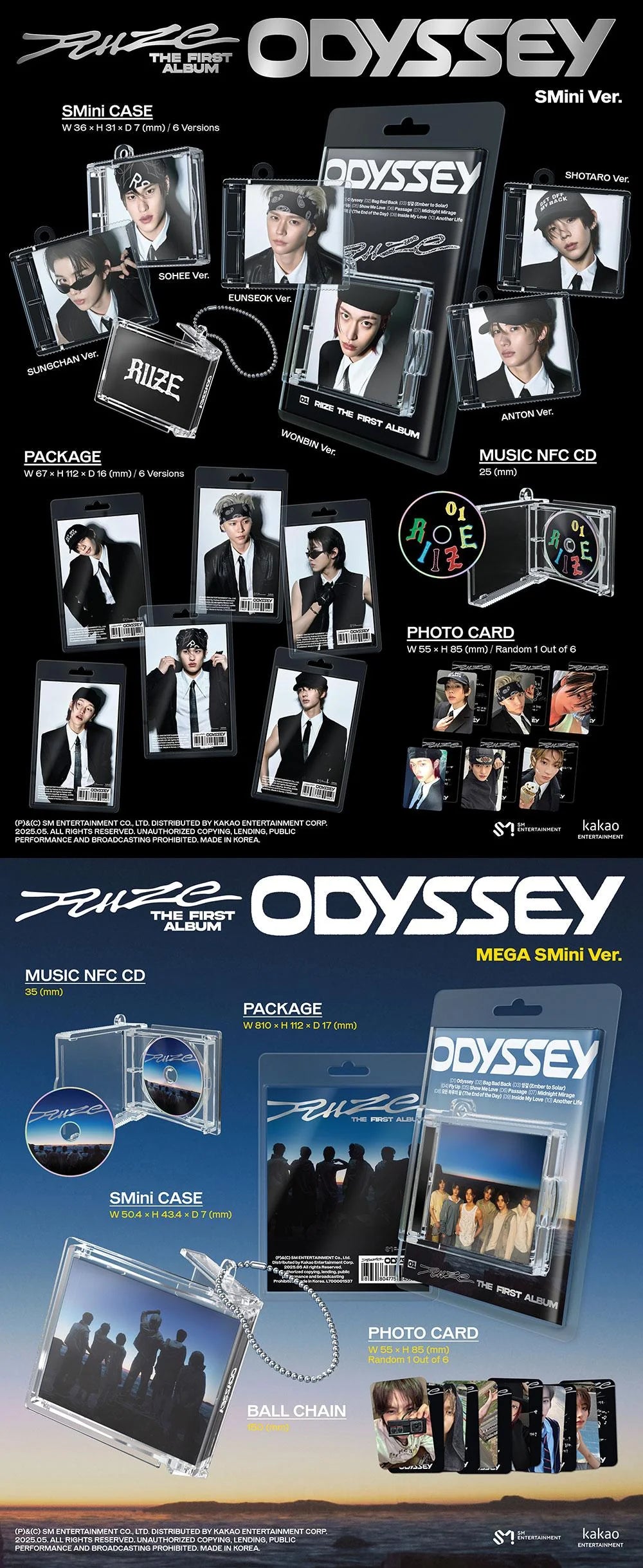 RIIZE 1ST FULL ALBUM [ODYSSEY/SMINI Ver.]