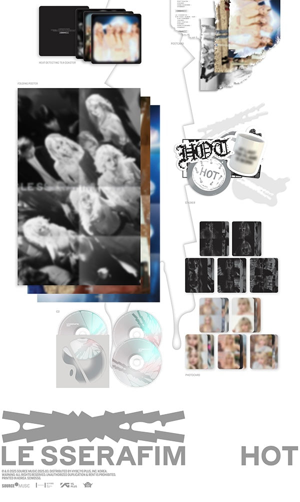 [MAKESTAR EXCLUSIVE] LE SSERAFIM 5TH MINI ALBUM [HOT/Standard Ver.] product image