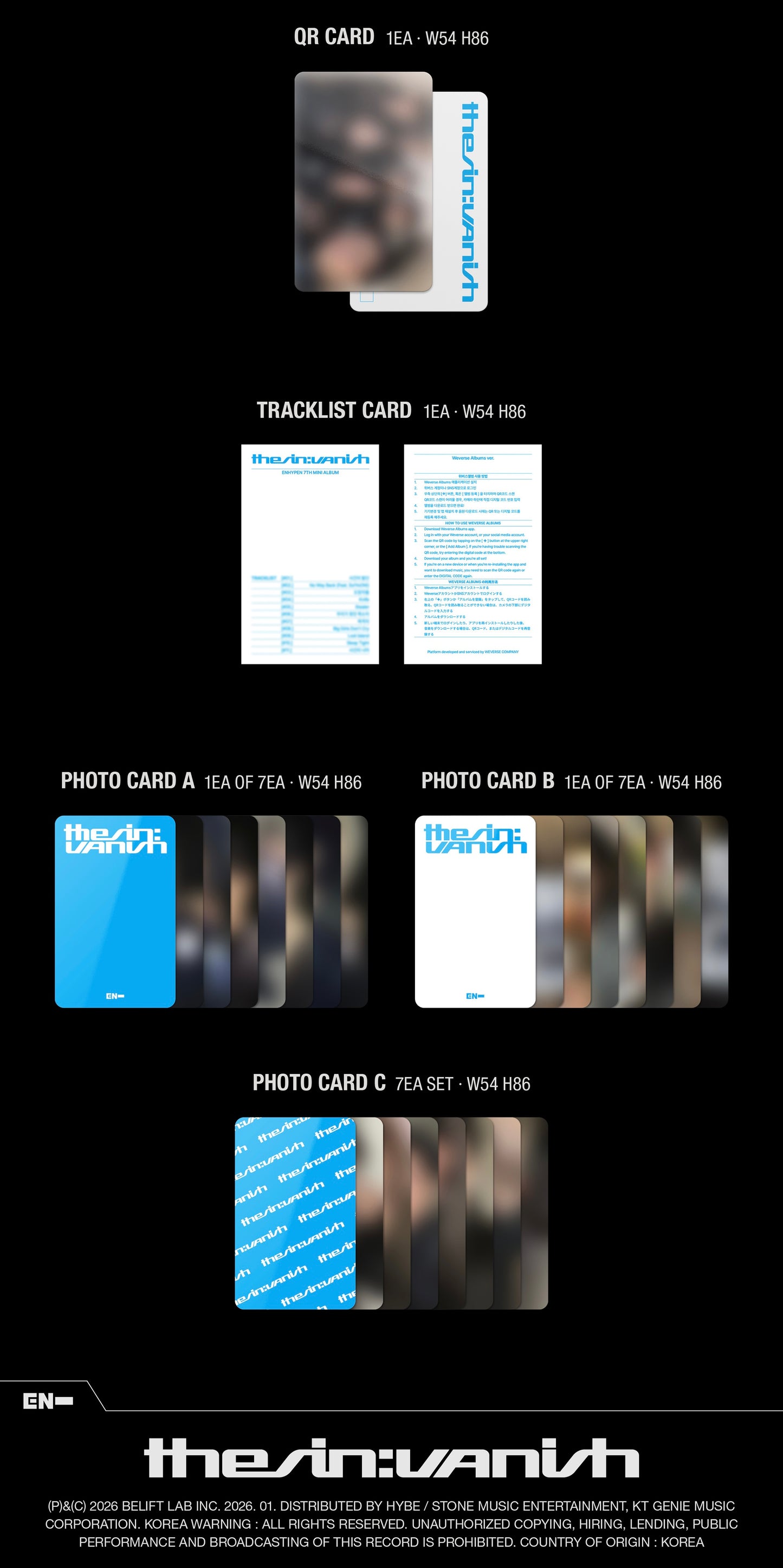 [PRE-ORDER] ENHYPEN [THE SIN : VANISH/Weverse Ver.]