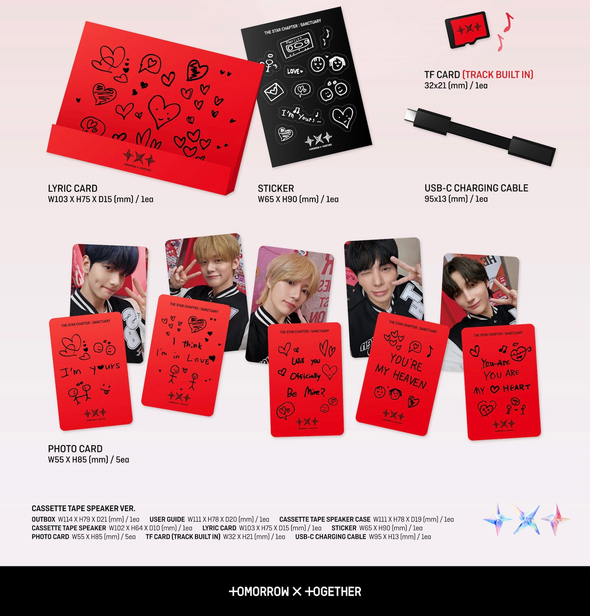 K-POP・アジア TXT SANCTUARY Cassette Tape Speaker Ver. 51yl7hjFCnL._UF1000,1000_QL80_.jpg