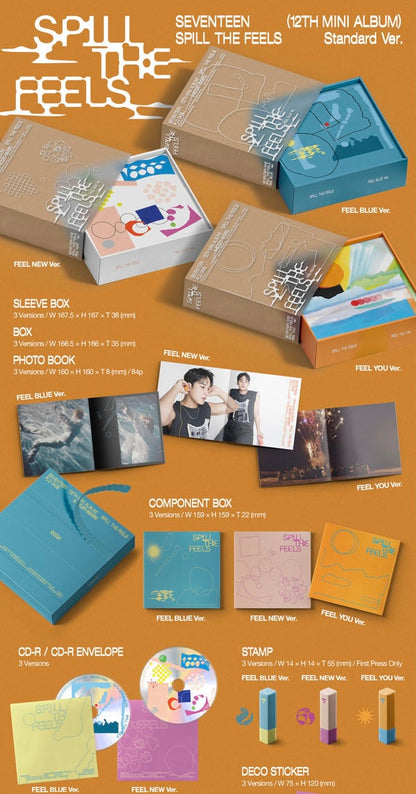 [MAKESTAR EXCLUSIVE] SEVENTEEN 12TH MINI ALBUM [SPILL THE FEELS/Standard Ver.] product image