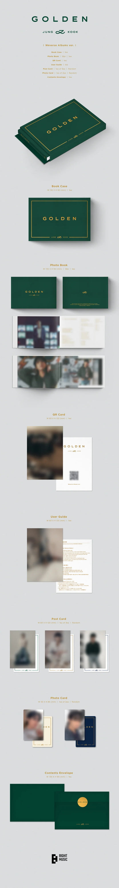 JUNG KOOK'S 1st SINGLE ALBUM - GOLDEN(Weverse.Ver)