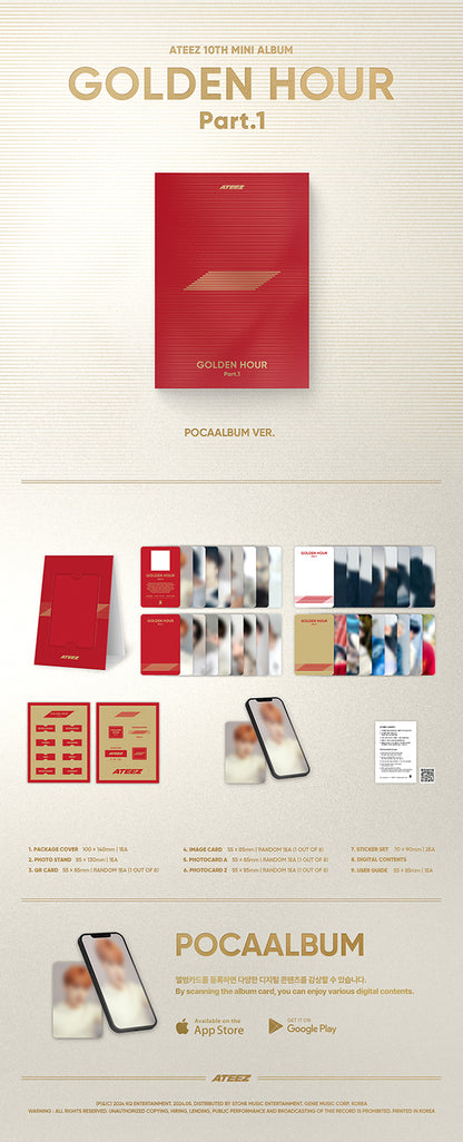 [PRE-ORDER] ATEEZ 10th MINI ALBUM [GOLDEN HOUR : Part.1/Poca Ver]