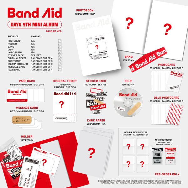 DAY6 9TH MINI ALBUM [BAND AID/Standard VER]