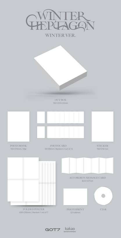 [PRE-ORDER] [MAKESTAR EXCLUSIVE] GOT7 MINI ALBUM [WINTER HEPTAGON]