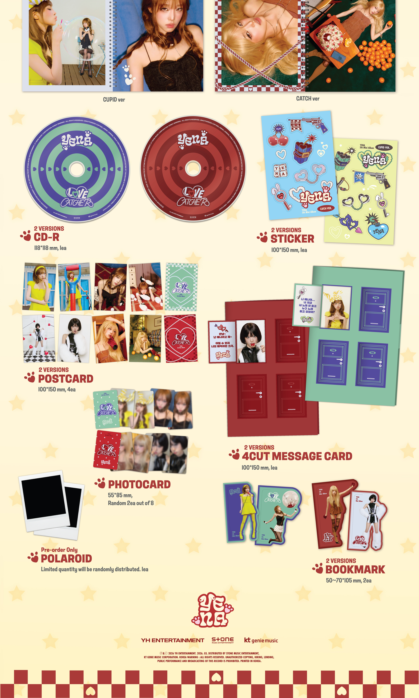 [PRE-ORDER] YENA 5TH MINI ALBUM [LOVE CATCHER]