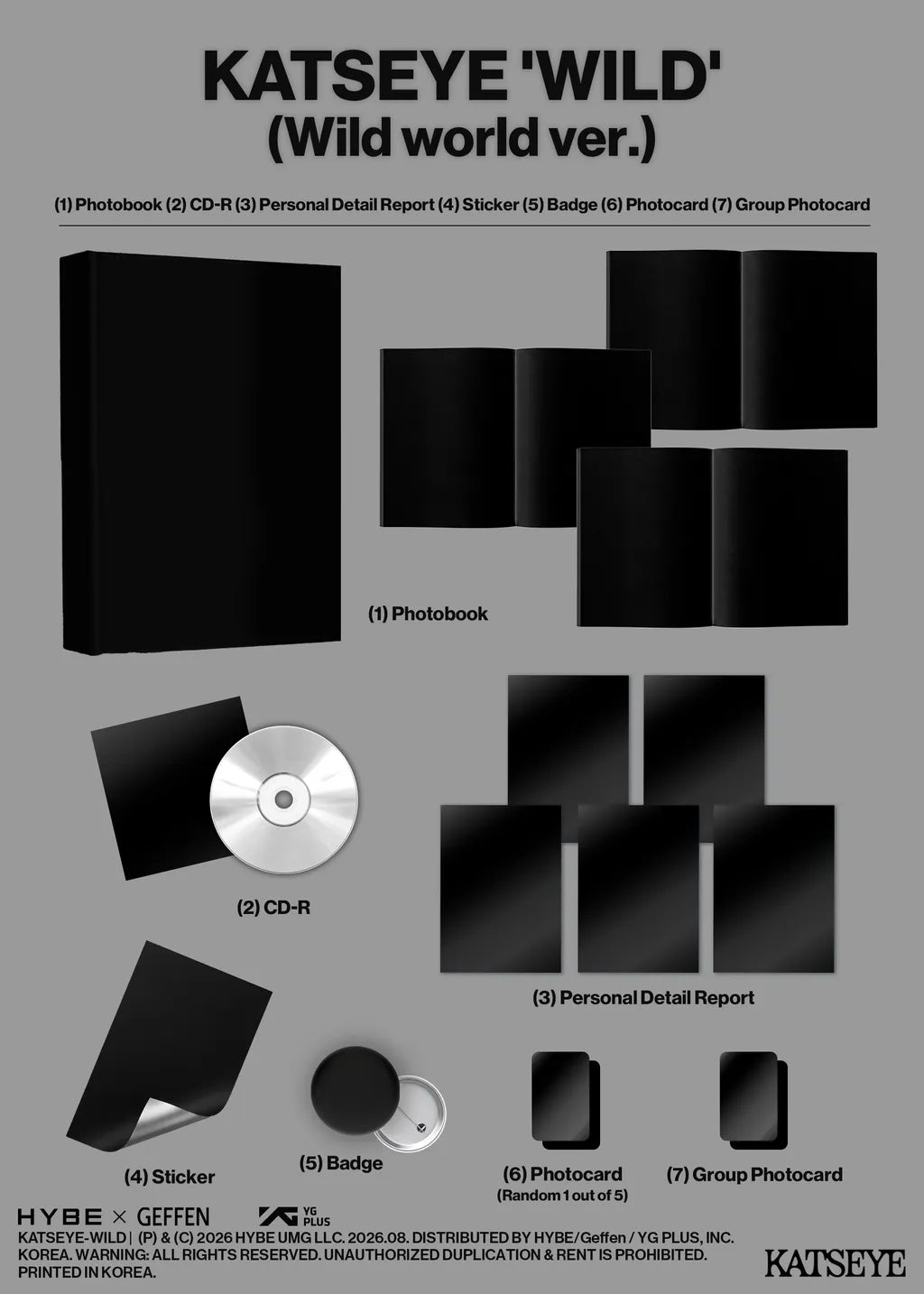 [PRE-ORDER][MAKESTAR EXCLUSIVE] KATSEYE ALBUM [WILD/Standard ver.]