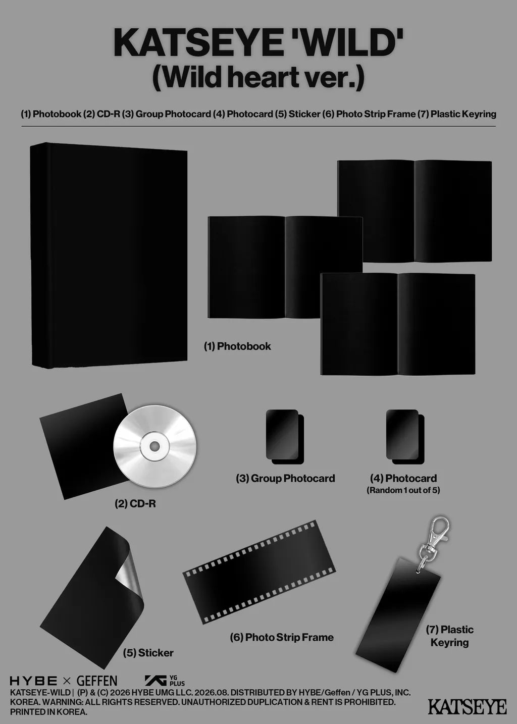 [PRE-ORDER][MAKESTAR EXCLUSIVE] KATSEYE ALBUM [WILD/Standard ver.]