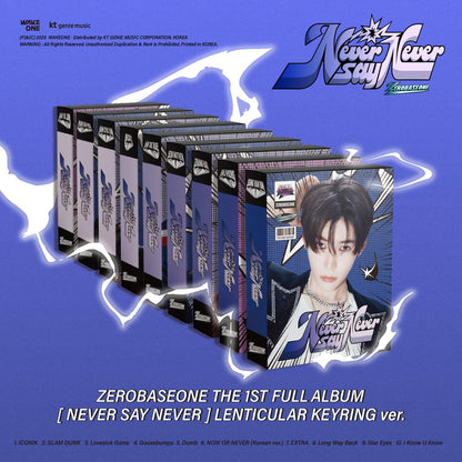[PRE-ORDER] ZEROBASEONE 1ST FULL ALBUM [NEVER SAY NEVER/LENTICULAR KEYRING VER.]