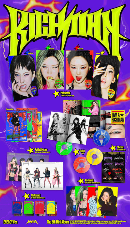 [PRE-ORDER] [MAKESTAR EXCLUSIVE] AESPA 6TH MINI ALBUM [RICH MAN/ENERGY Ver.]