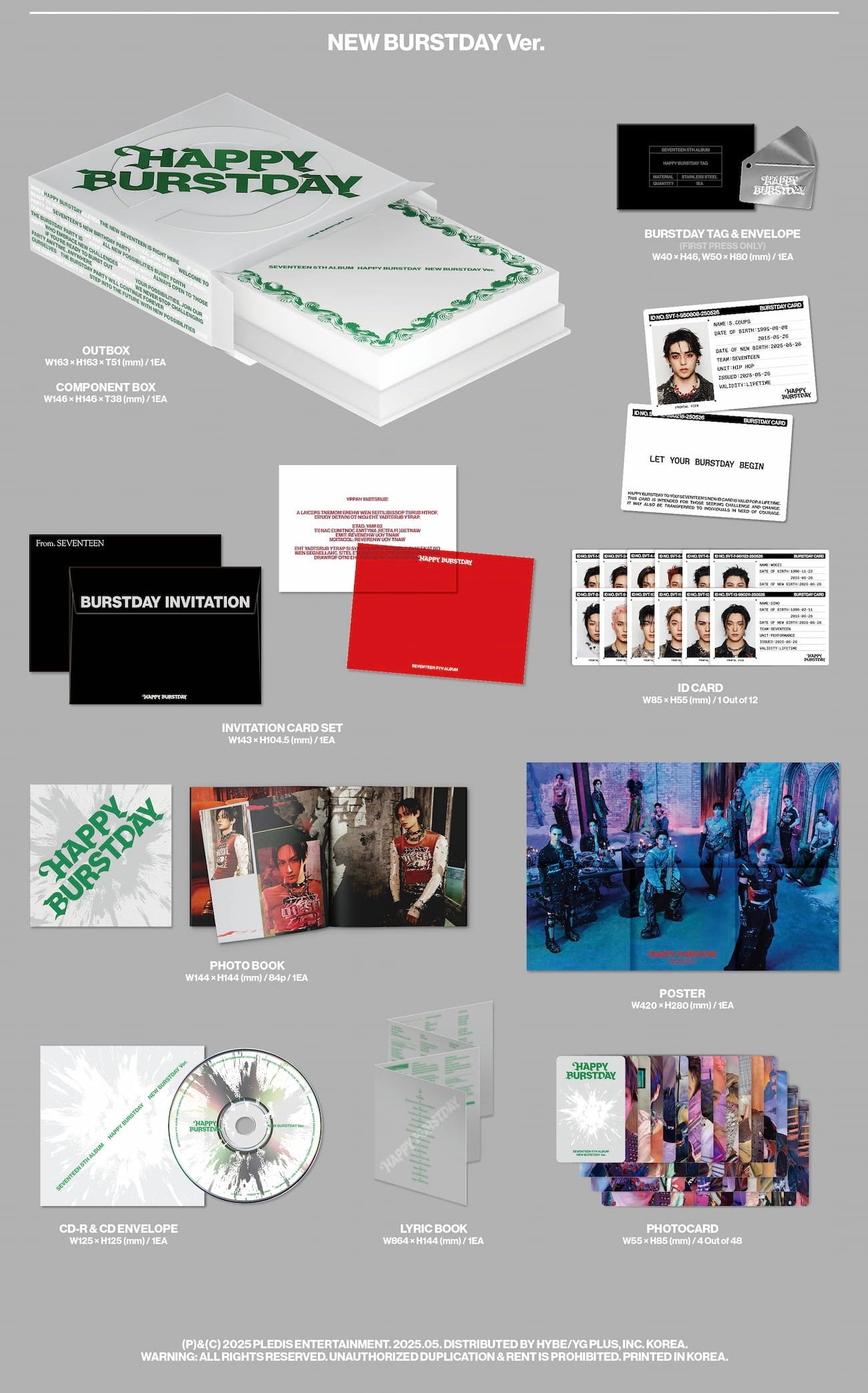 SEVENTEEN 5TH FULL ALBUM [HAPPY BURSTDAY/STANDARD VER.]