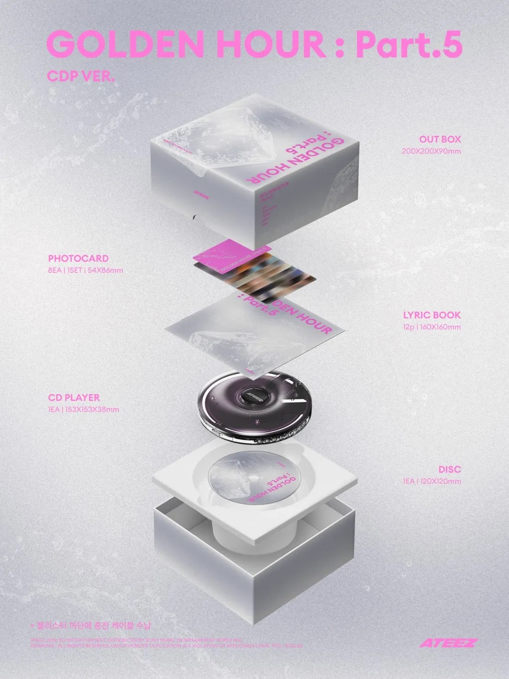 [PRE-ORDER][MAKESTAR EXCLUSIVE] ATEEZ 14TH MINI ALBUM [GOLDEN HOUR : Part.5] (CDP VER.)