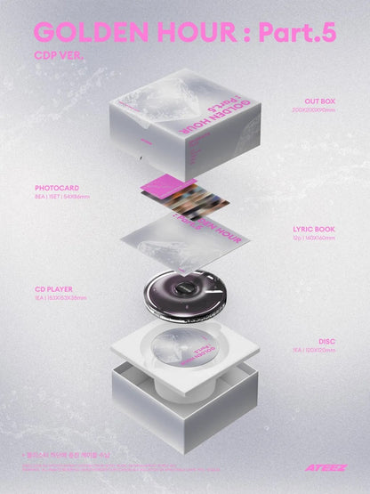 [PRE-ORDER][MAKESTAR EXCLUSIVE] ATEEZ 14TH MINI ALBUM [GOLDEN HOUR : Part.5] (CDP VER.)