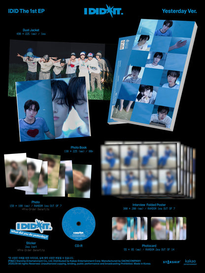 [PRE-ORDER] [MAKESTAR EXCLUSIVE] IDID 1ST EP ALBUM [I DID IT/YESTERDAY VER. / AFTER SUNSET VER.]
