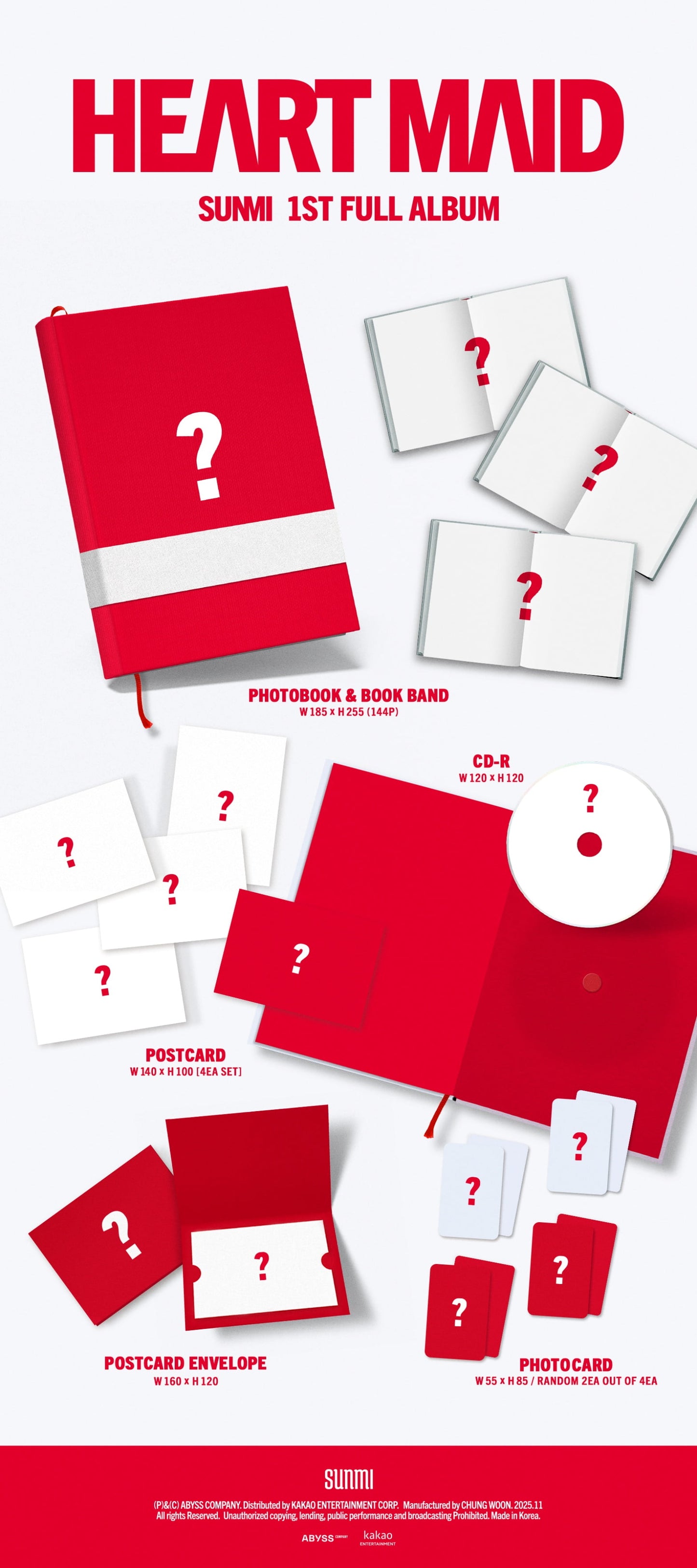 [PRE-ORDER] SUNMI 1ST FULL ALBUM [HEART MAID]