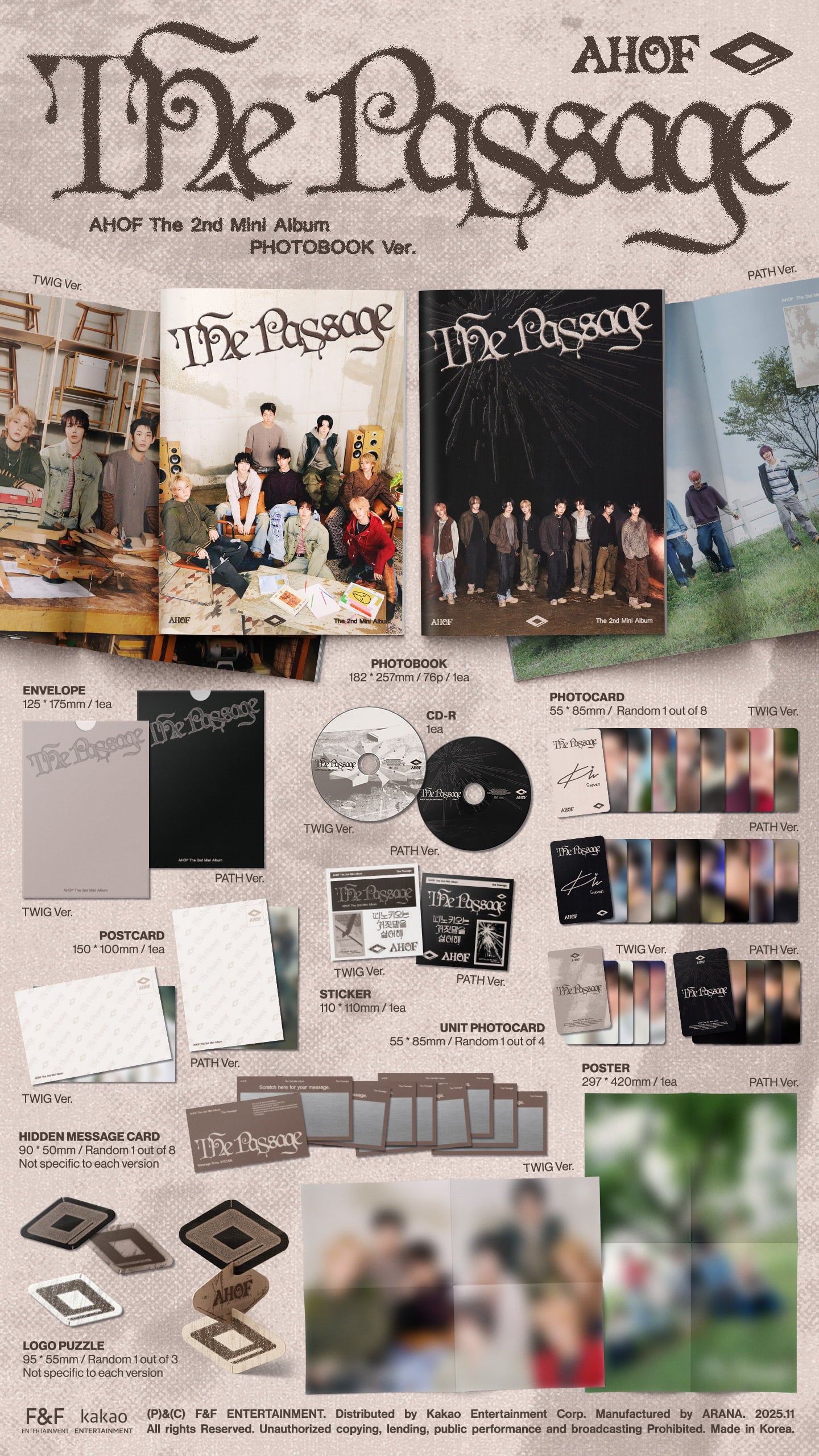 AHOF 2nd Mini Album [The Passage/PHOTOBOOK Ver.]