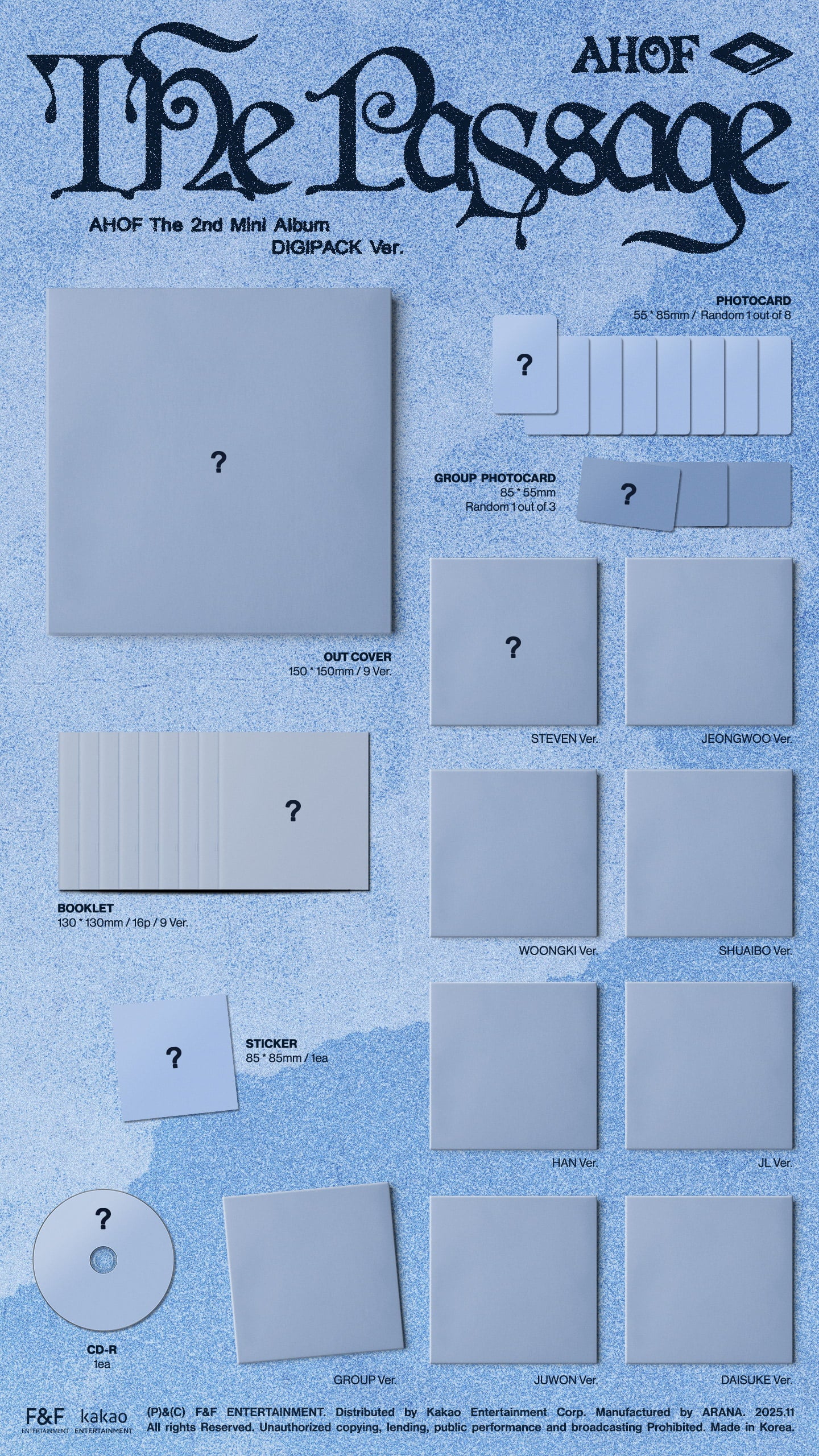 AHOF 2ND MINI ALBUM [THE PASSAGE/DIGIPACK VER.]