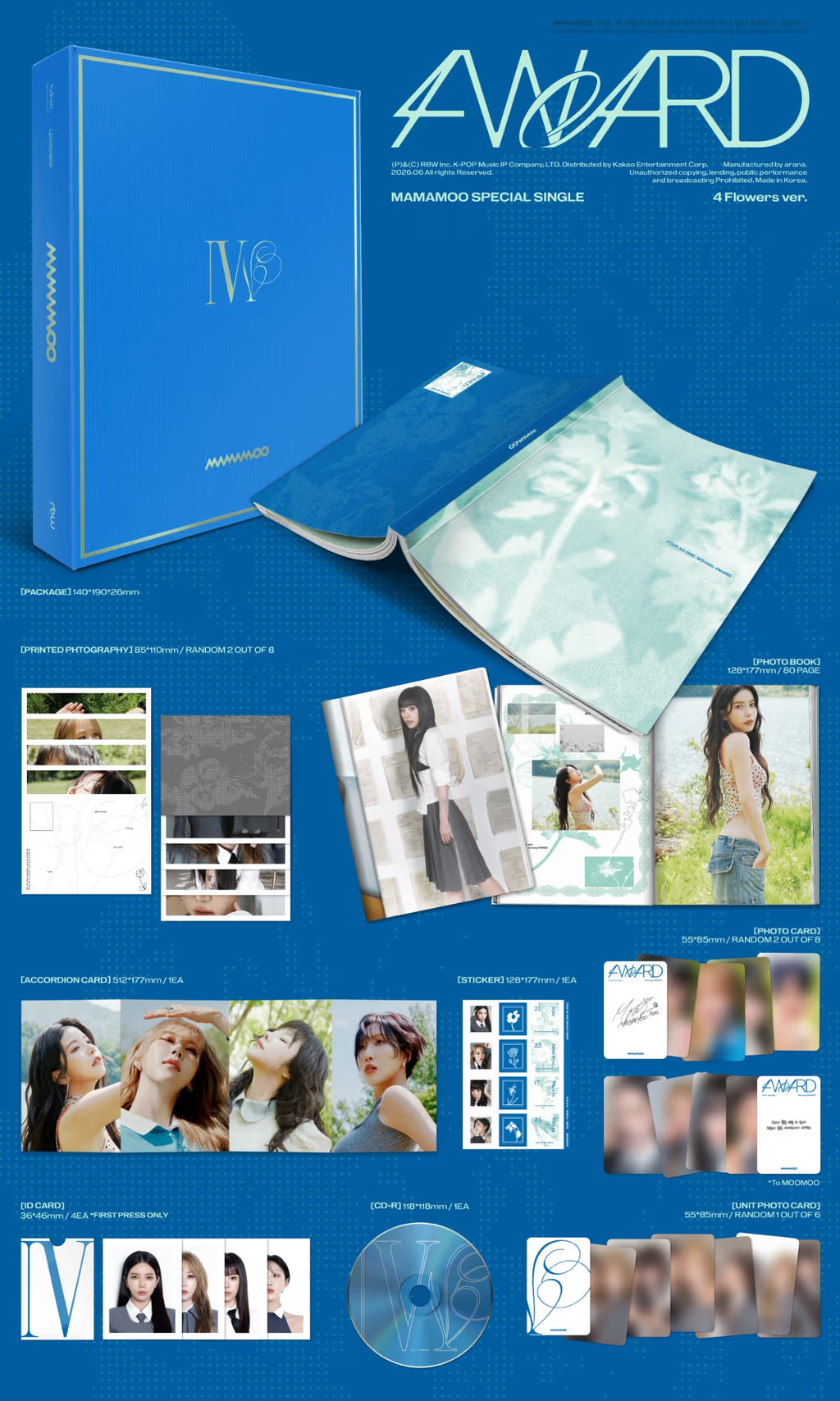 [PRE-ORDER] MAMAMOO SPECIAL SINGLE [4WARD/4 Flowers ver.]