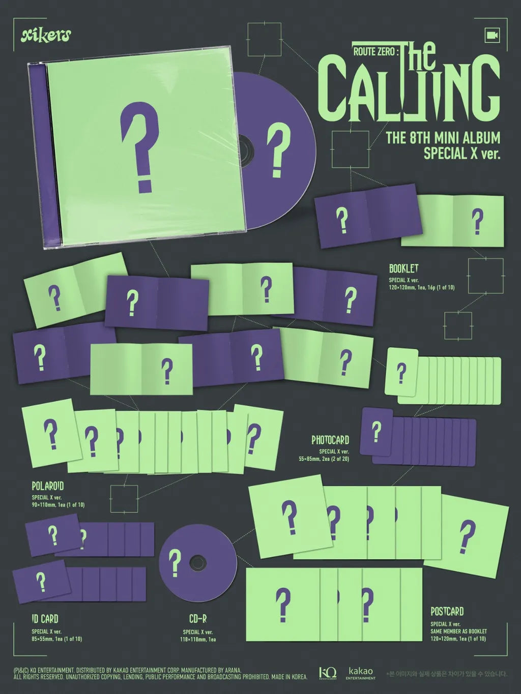 [PRE-ORDER] xikers 8th Mini Album [ROUTE ZERO : The CALLING] (SPECIAL X Ver.)