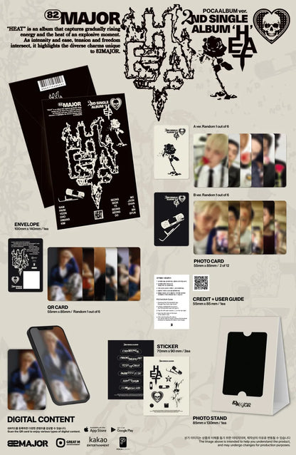 [PRE-ORDER] 82MAJOR 2ND SINGLE ALBUM [HEAT/POCAALBUM VER.]