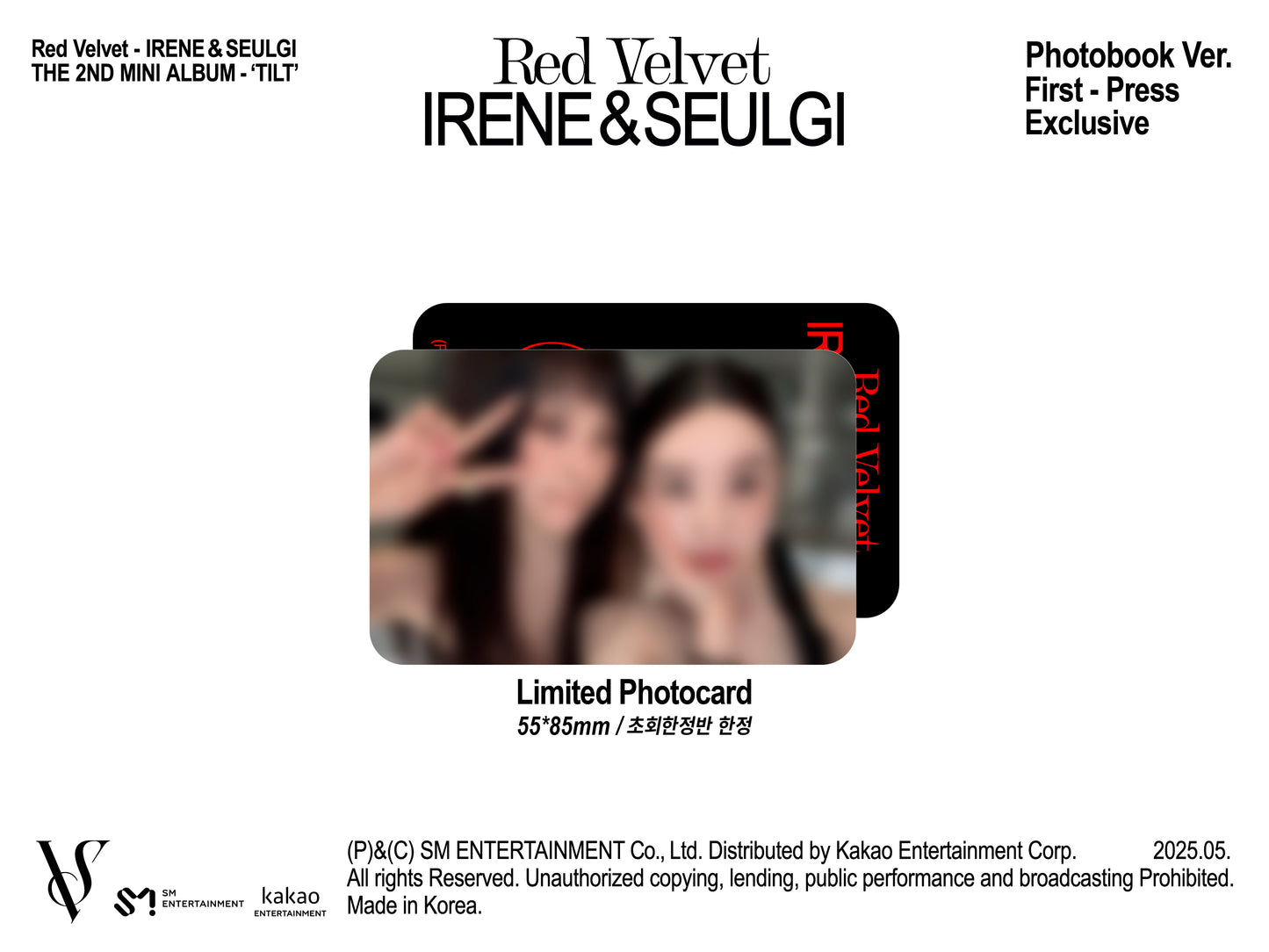 RED VELVET IRENE & SEULGI 2ND MINI ALBUM [TILT/PHOTO BOOK VER.]