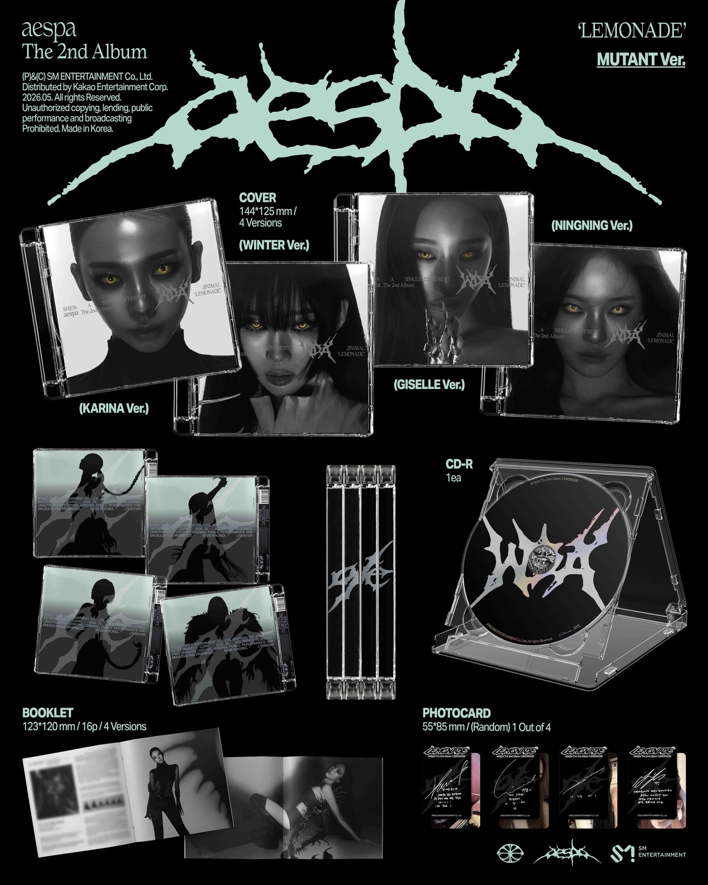 [PRE-ORDER] AESPA 2ND FULL ALBUM [LEMONADE/MUTANT VER.]
