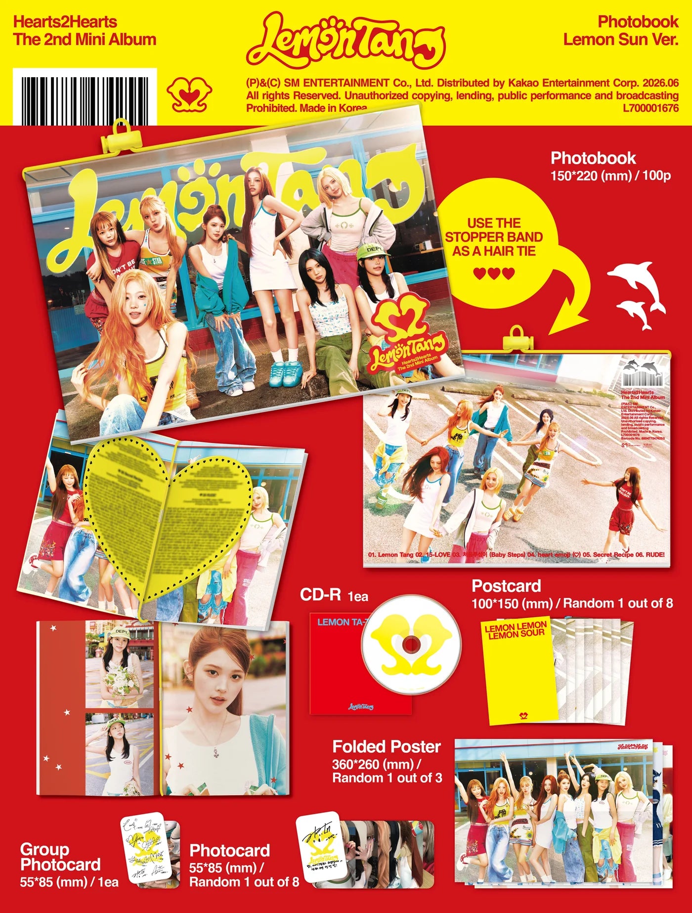 HEARTS2HEARTS 2ND MINI ALBUM [LEMON TANG/PHOTOBOOK Ver.]