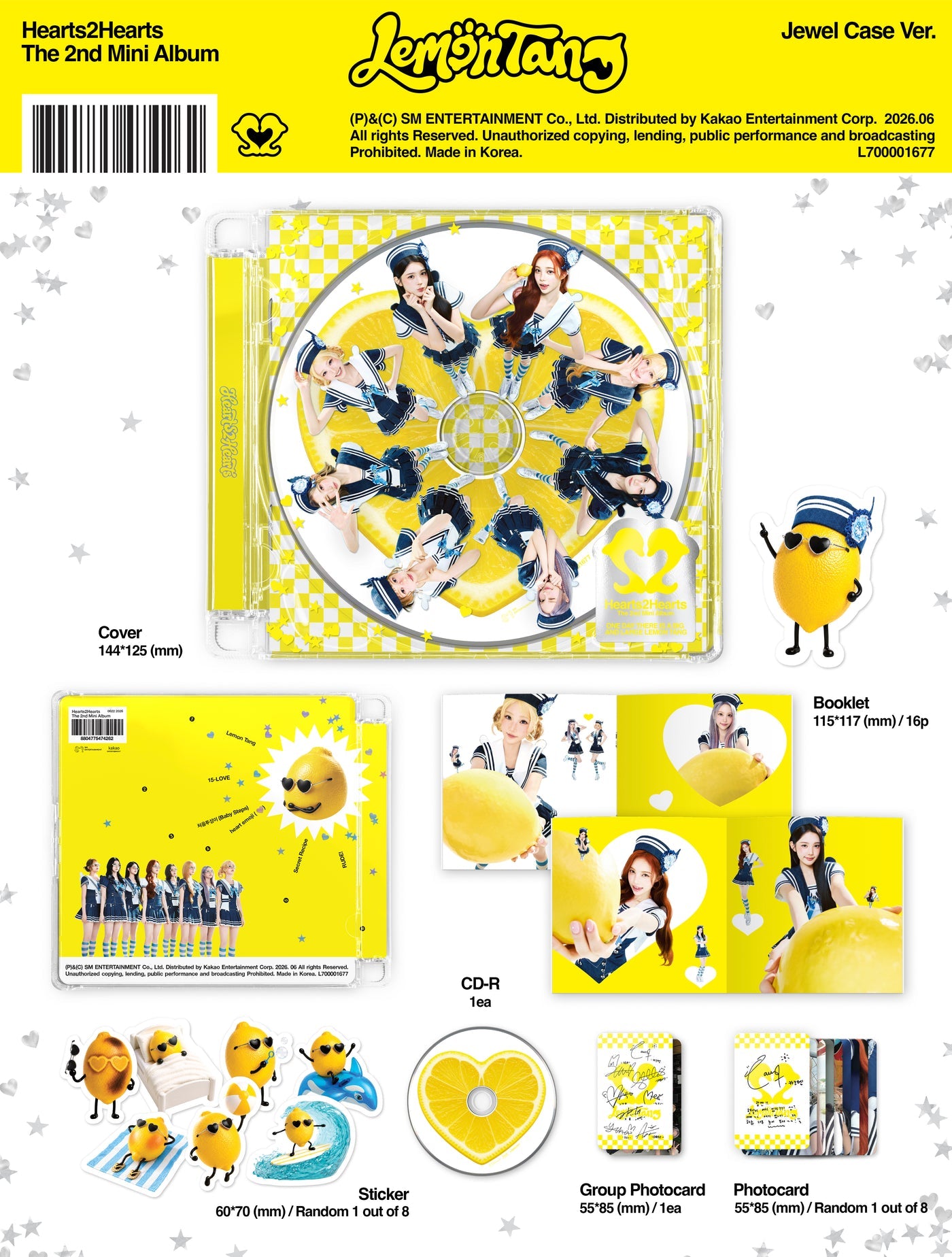 HEARTS2HEARTS 2ND MINI ALBUM [LEMON TANG/JEWEL CASE Ver.]