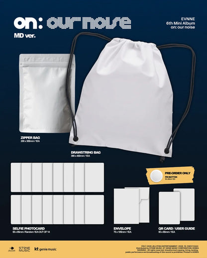 [PRE-ORDER] EVNNE 6th Mini Album [on: our noise] (MD Ver.)