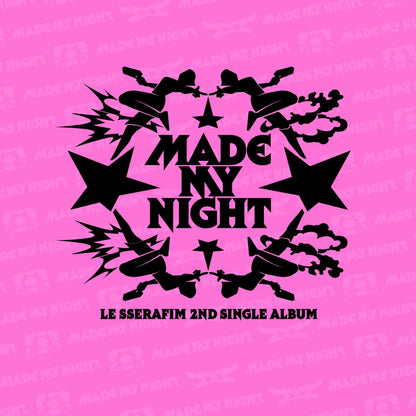 [PRE-ORDER] LE SSERAFIM 2nd Single Album 'Made My Night' [Glow Clicker Keychain] (Pink Ver.)