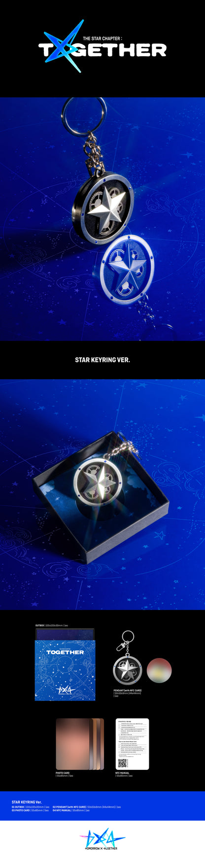 TOMORROW X TOGETHER TXT [THE STAR CHAPTER: TOGETHER/STAR KEYRING VER.]