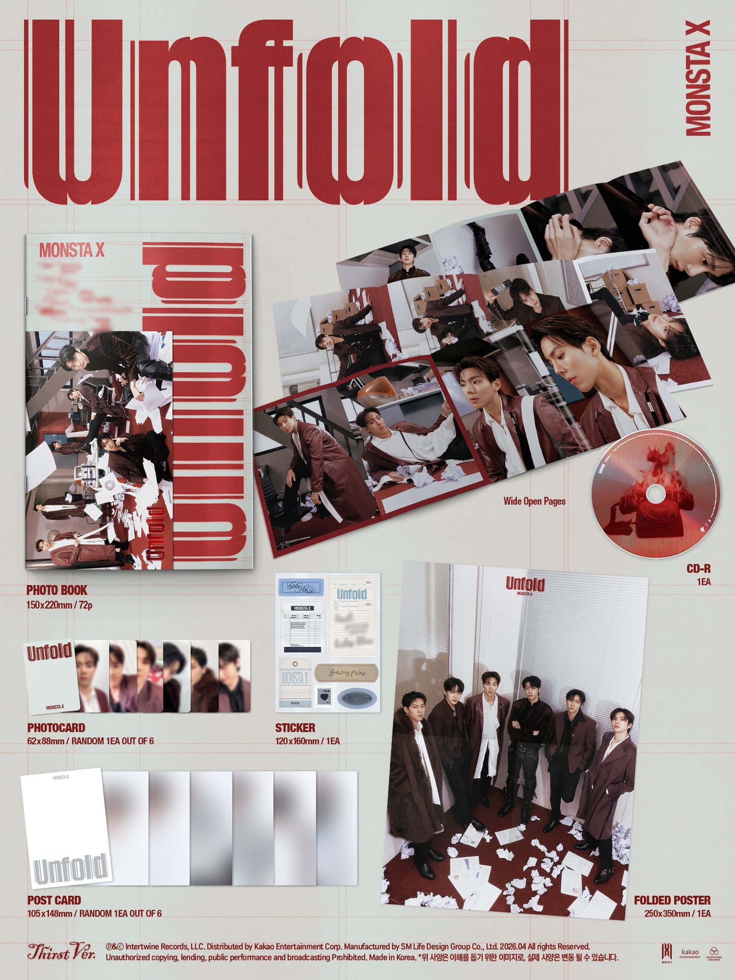 [PRE-ORDER] MONSTA X Ameriac Full Album [Unfold]