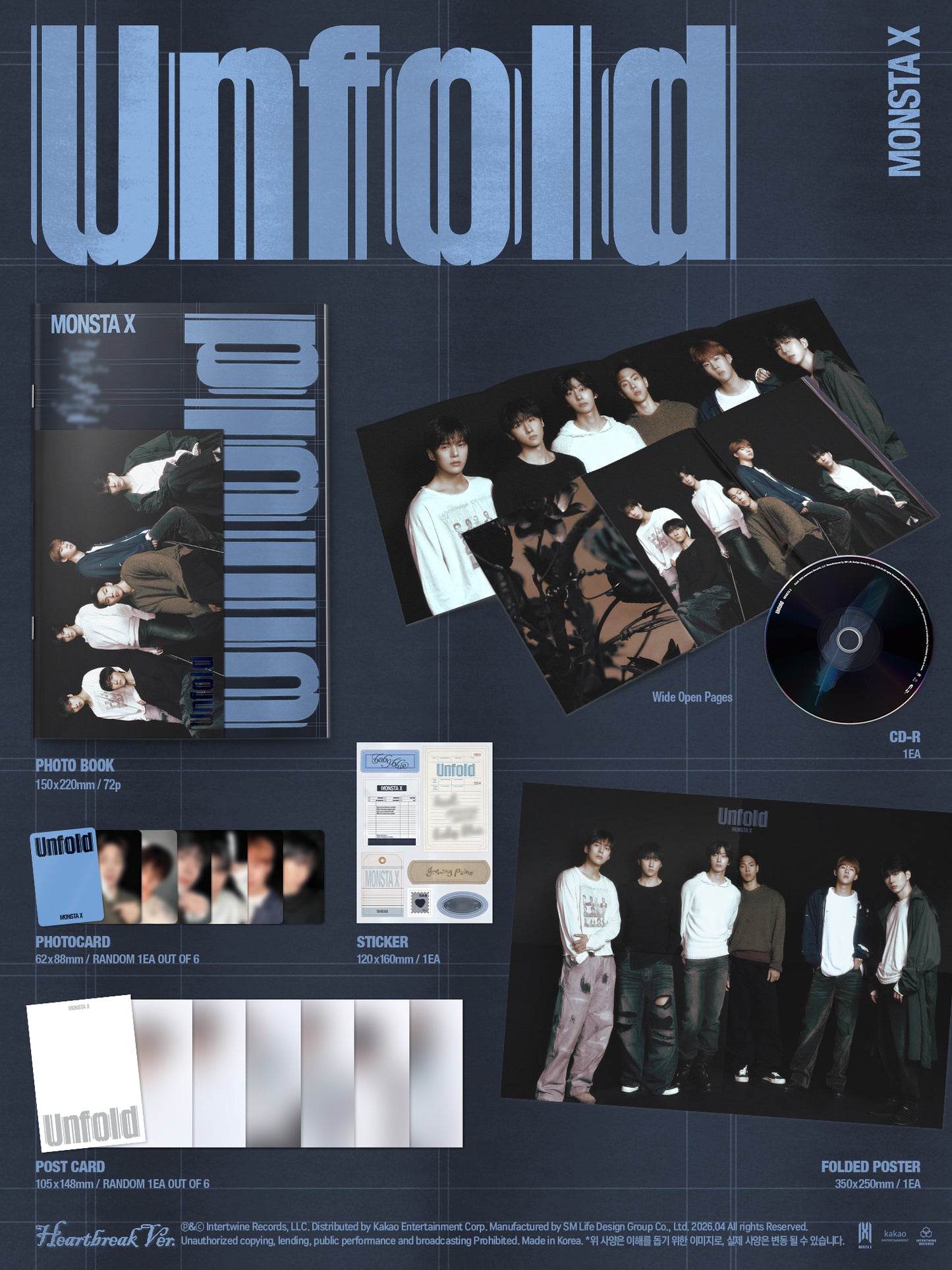 [PRE-ORDER] MONSTA X Ameriac Full Album [Unfold]
