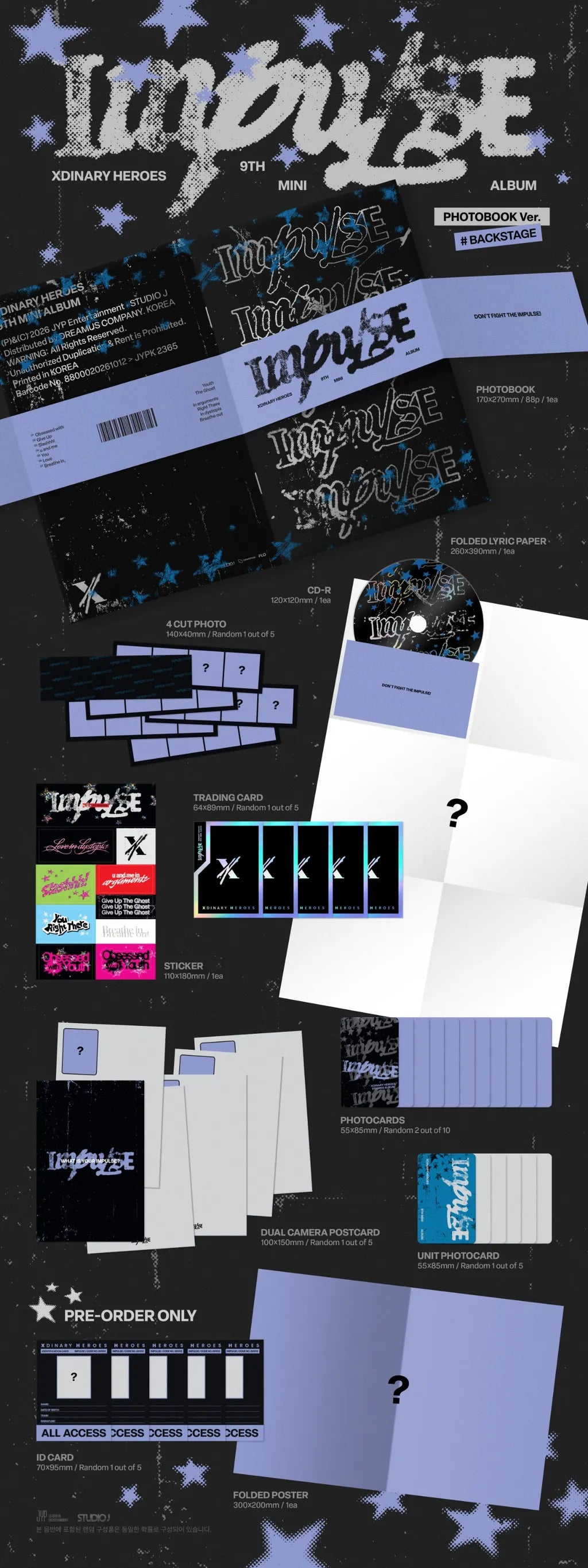 [PRE-ORDER] Xdinary Heroes 9th Mini Album [IMPULSE] (Photobook Ver.)