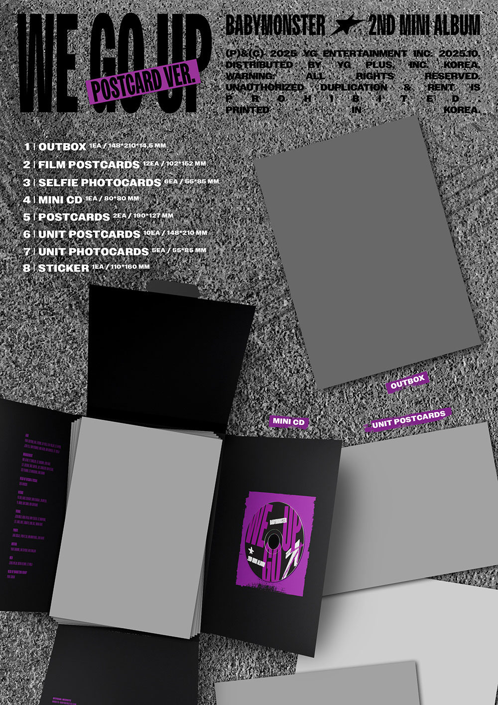 [PRE-ORDER] BABYMONSTER 2ND MINI ALBUM [WE GO UP/POSTCARD VER.]