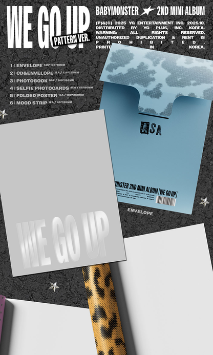 [PRE-ORDER] [MAKESTAR EXCLUSIVE] BABYMONSTER 2ND MINI ALBUM [WE GO UP/PATTERN VER.]