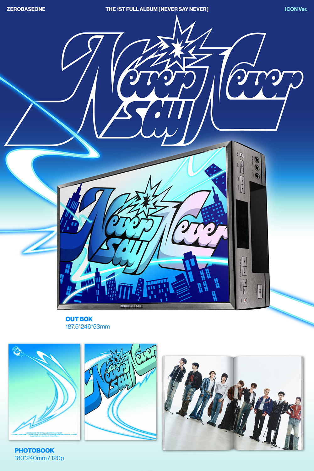 [MAKESTAR EXCLUSIVE] ZEROBASEONE 1ST FULL ALBUM [NEVER SAY NEVER/PHOTOBOOK VER.] product image