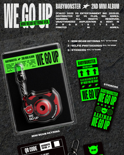 [PRE-ORDER] BABYMONSTER 2ND MINI ALBUM [WE GO UP/MINI BEAM KEYRING VER.]