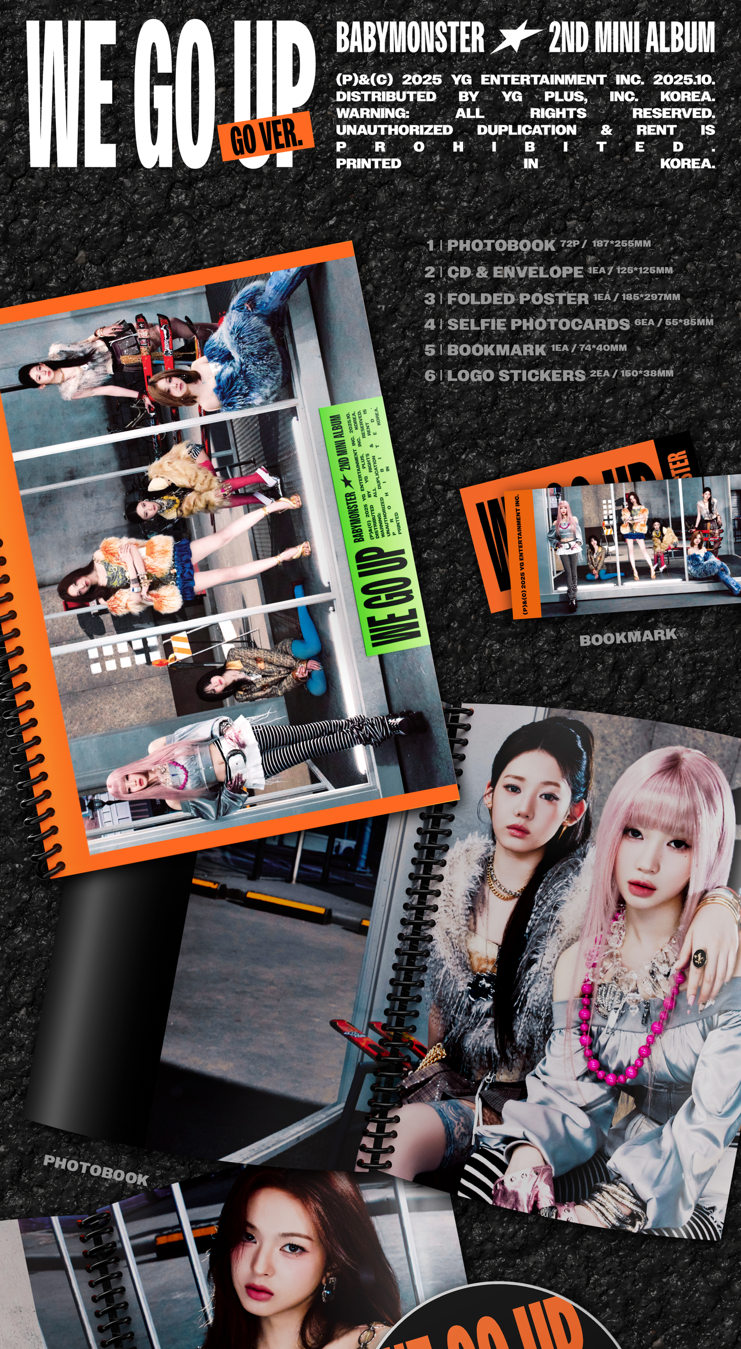 BABYMONSTER 2ND MINI ALBUM [WE GO UP/STANDARD VER.]