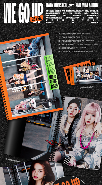 BABYMONSTER 2ND MINI ALBUM [WE GO UP/STANDARD VER.]