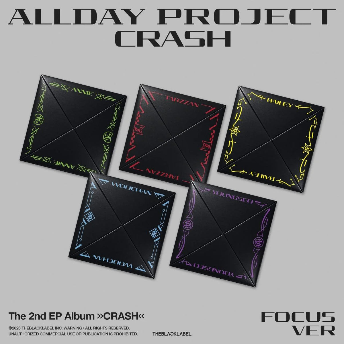 ALLDAY PROJECT CRASH FOCUS version album covers