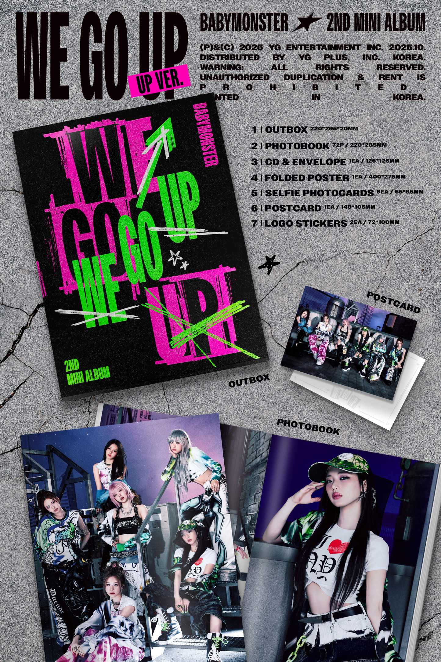 BABYMONSTER 2ND MINI ALBUM [WE GO UP/STANDARD VER.]