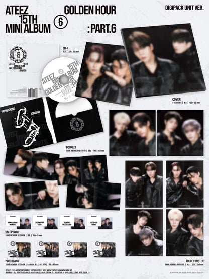 ATEEZ GOLDEN HOUR : Part.6 Digipack Unit package contents