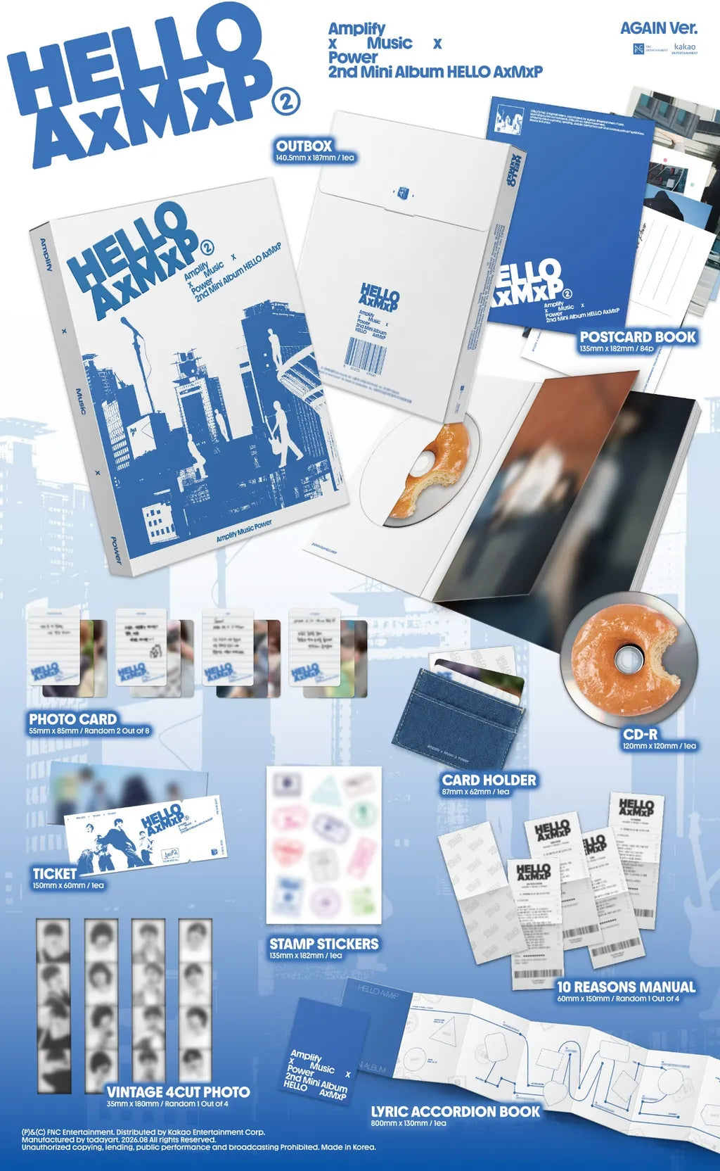 AxMxP 2nd Mini Album HELLO AxMxP AGAIN Version Inclusions