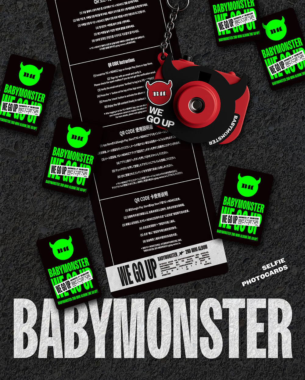 [PRE-ORDER] BABYMONSTER 2ND MINI ALBUM [WE GO UP/MINI BEAM KEYRING VER.]